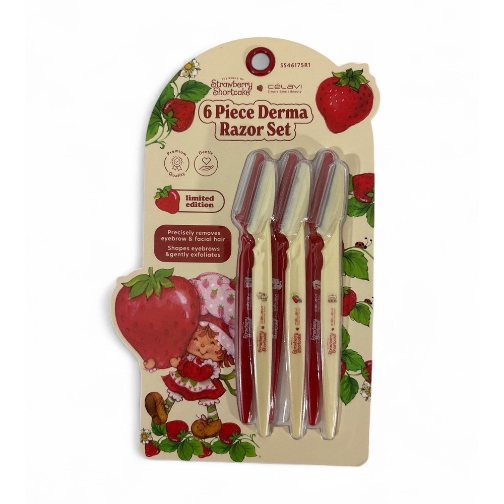 NEW STRAWBERRY SHORTCAKE EYEBROW RAZOR & CASE SET